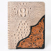 ADBG1040 American Darling Crocodile Embossed Hand Tooled Leather Western Portfolio Bag