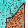 ADBG1040 American Darling Crocodile Embossed Hand Tooled Leather Western Portfolio Bag