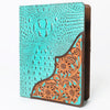 ADBG1040 American Darling Crocodile Embossed Hand Tooled Leather Western Portfolio Bag