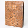 ADBG1040 American Darling Crocodile Embossed Genuine Leather Western Portfolio Bag