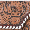 KBG154 WALLET Harness Skirting Leather with Hand Carving Ladies Bag H4.5XW9 KBG154