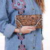 KBG154 WALLET Harness Skirting Leather with Hand Carving Ladies Bag H4.5XW9 KBG154