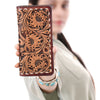 KBG191WalletHand Tooled Genuine Leather women bag western handbag purse