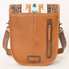 ADBG1202 American Darling Western Hand Tooled Leather Saddle Blanket Crossbody Bag