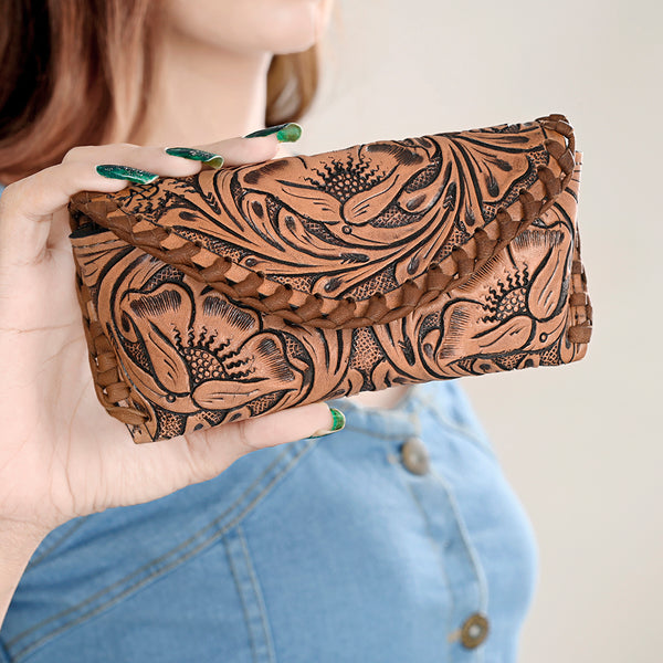 ADBG1203 American Darling Hand Tooled Genuine Leather Western Sunglass Case
