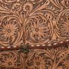 ADBG1210 American Darling Western Hand-Tooled Leather Briefcase Bag -Floral Carved Genuine Leather Work Tote