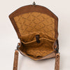 ADBG1210 American Darling Western Hand-Tooled Leather Briefcase Bag -Floral Carved Genuine Leather Work Tote