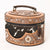 ADBGA416 American Darling Oval Hair-On Hide Jewelry Case Hand Tooled Western Leather Organizer