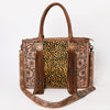 ADBG230 American Darling Western Tote Bag - Handcrafted Hair-On Cowhide & Hand-Tooled Leather