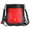 ADBGM352 Red Western Rodeo Leather Messenger Bag with Fringe & Applique- Cowgirl Statement Messenger