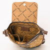 ADBG1212 American Darling Western Hair-On Cowhide Leather Shoulder Bag with Studded Flap & Adjustable Strap