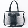ADBG1217 American Darling Crocodile Embossed Genuine Leather Western Tote Bag