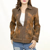 LC-ADJKT034 Genuine Vintage Leather Women Shirt Jacket Dress
