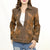 LC-ADJKT034 Genuine Vintage Leather Women Shirt Jacket Dress