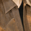 LC-ADJKT035 Genuine Vintage Leather Women Shirt Jacket Dress