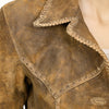 LC-ADJKT037 Genuine Vintage Leather Women Shirt Jacket Dress