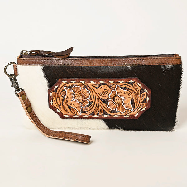ADBG344 American Darling Hand Tooled Leather Wristlet Bag