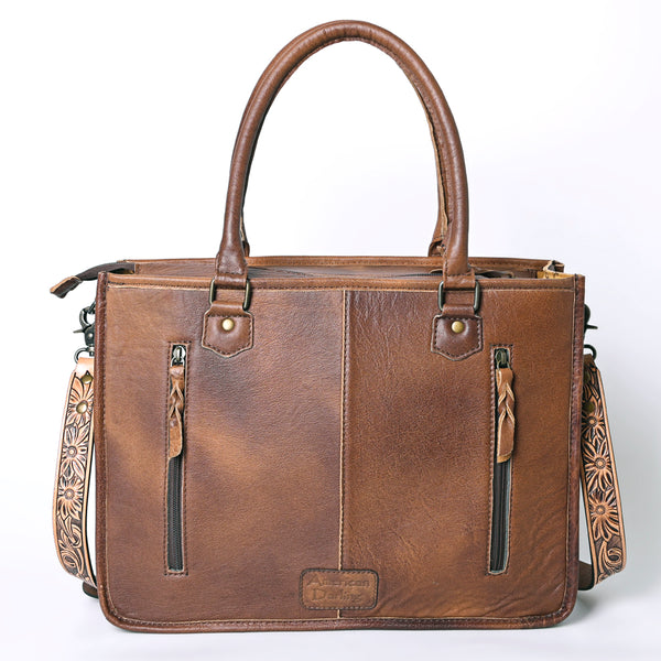 ADBG230 American Darling Western Tote Bag - Handcrafted Hair-On Cowhide & Hand-Tooled Leather