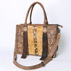 ADBG230 American Darling Western Tote Bag - Handcrafted Hair-On Cowhide & Hand-Tooled Leather