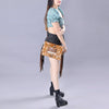 ADBG360 American Darling Hand Tooled Leather Small Cross body Bag with Hair-On Cowhide
