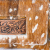 ADBG360 American Darling Hand Tooled Leather Small Cross body Bag with Hair-On Cowhide