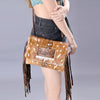 ADBG360 American Darling Hand Tooled Leather Small Cross body Bag with Hair-On Cowhide