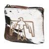 KBG254 American Darling Hair on Hide Western Thunderbird Coin Purse