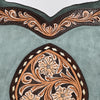ADBGA419 American Darling Genuine Leather Fringed Crossbody Bag Hand Tooled Floral Carved