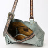 ADBGA419 American Darling Genuine Leather Fringed Crossbody Bag Hand Tooled Floral Carved