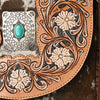ADBGA420 American Darling Hair-On Cowhide Fringed Messenger Bag Tooled Leather