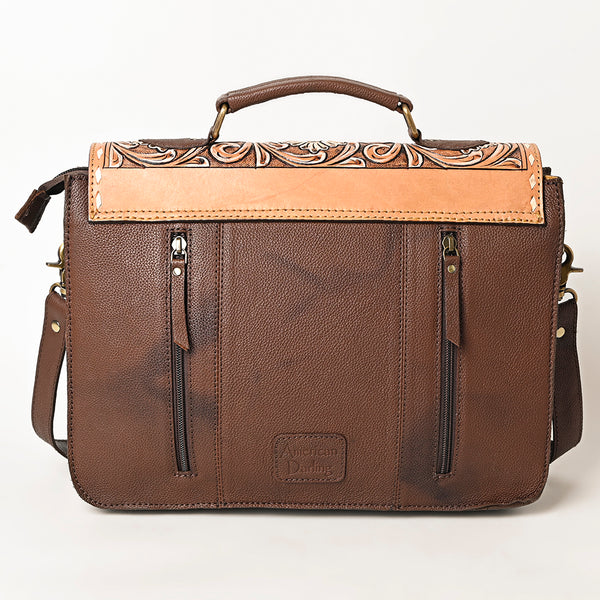 ADBGA423 American Darling Hand Tooled Hair-On Cowhide Genuine Leather Briefcase
