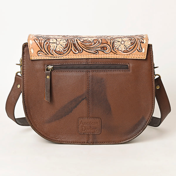 ADBGA424 American Darling Hand Tooled Hair-On Cowhide Leather Cross body Bag