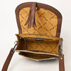 ADBGA424 American Darling Hand Tooled Hair-On Cowhide Leather Cross body Bag