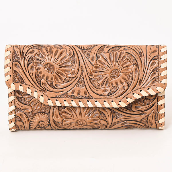 KBG316 American Darling Hand Tooled Western Floral Buckstitch Wallet