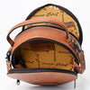ADBG1188 American Darling Western Tooled Leather Canteen Bag Floral Carved Inlay