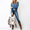 ADBG1220 American Darling Hair-On Cowhide Genuine Leather Western Backpack Bag