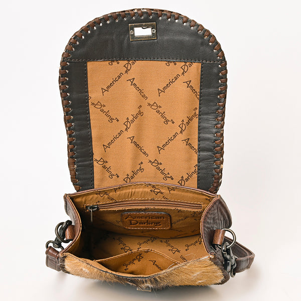 ADBG1221 American Darling Hair-On Cowhide Genuine Leather Western Crossbody Bag
