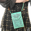 LC-ADBGZ750D Cellphone Holder Genuine Western Leather Women Bag