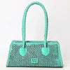 ADBGZ764 Trapezoid Western Satchel - Hand Tooled Leather Clutch Bag
