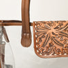ADBG1186 American Darling Floral Tooled Leather Clear Bag -Western Stadium Tote