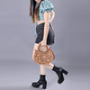 ADBG1227 American Darling Western Hand-Tooled Leather Clutch Bag -Floral Carved Genuine Leather Purse