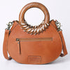 ADBG1227 American Darling Western Hand-Tooled Leather Clutch Bag -Floral Carved Genuine Leather Purse