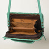 ADBG1228 American Darling Western Hand-Tooled Leather Clutch Bag with Floral Carving