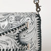 ADBG1228 American Darling Western Hand-Tooled Leather Clutch Bag with Floral Carving