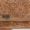 ADBG1229 American Darling Hand Tooled Western Leather Crossbody Bag - Floral Carved Genuine Leather Purse