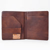 ADBG1232 American Darling Western Hand-Tooled Leather Portfolio Bag - Floral Carved Genuine Leather Case