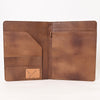 ADBG1232 American Darling Western Hand-Tooled Leather Portfolio Bag - Floral Carved Genuine Leather Case