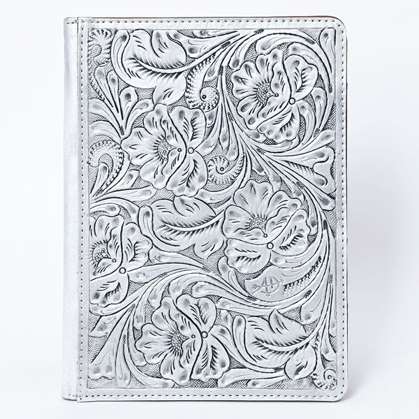 ADBG1232 American Darling Western Hand-Tooled Leather Portfolio Bag - Floral Carved Genuine Leather Case
