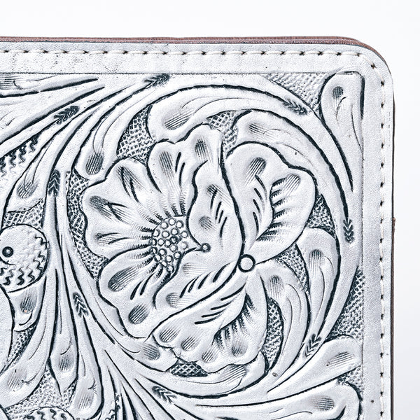 ADBG1232 American Darling Western Hand-Tooled Leather Portfolio Bag - Floral Carved Genuine Leather Case