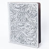 ADBG1232 American Darling Western Hand-Tooled Leather Portfolio Bag - Floral Carved Genuine Leather Case